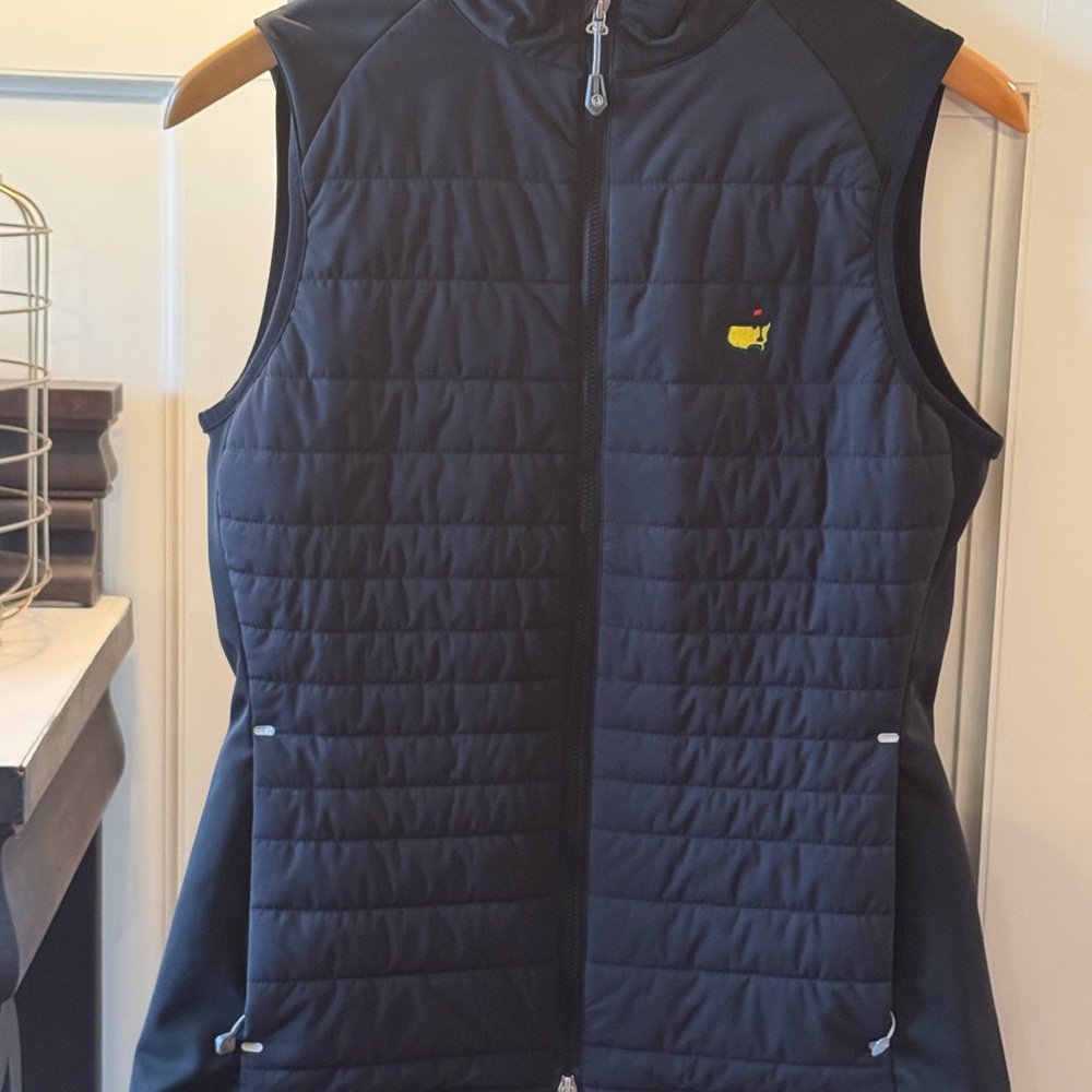 Black Quilted Vest with Logo